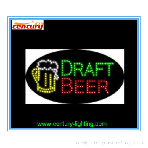 high bright china factory price BEER animated led sign